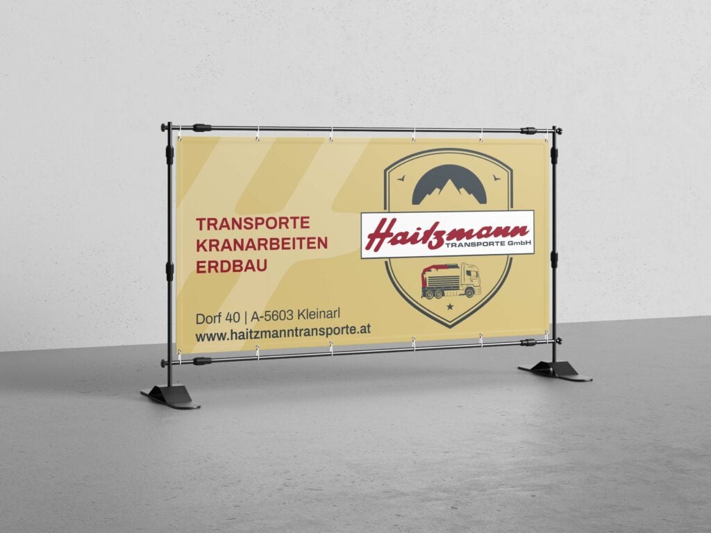 Bauzaunbanner von Haizmann Transporte