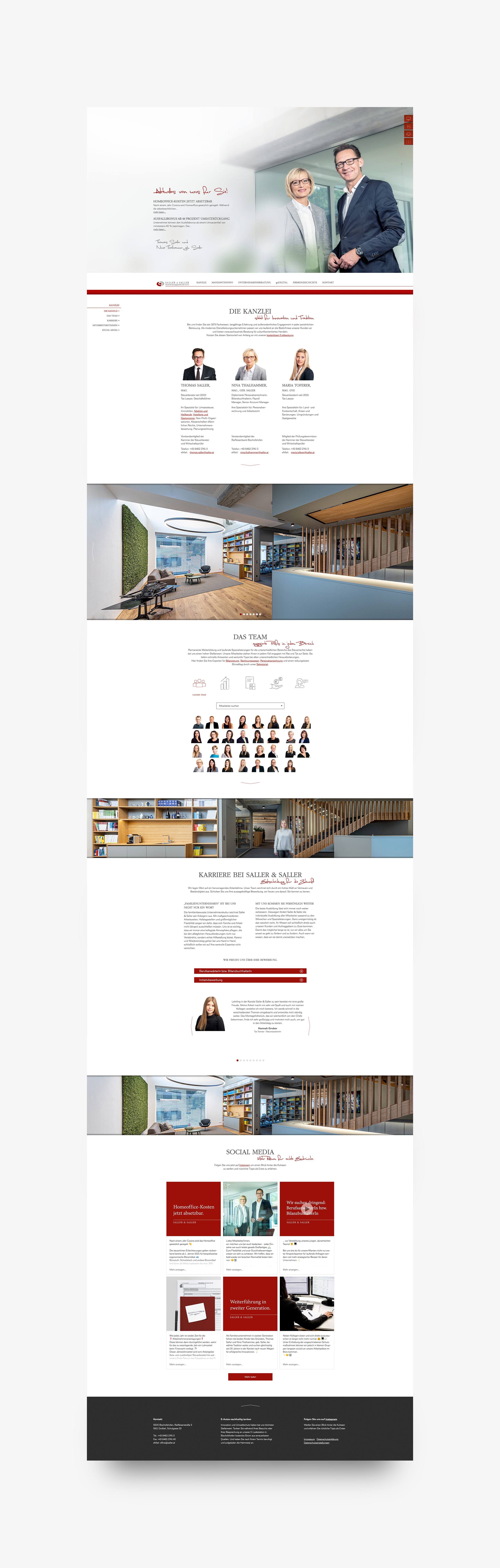 Website Full Page von Saller & Saller