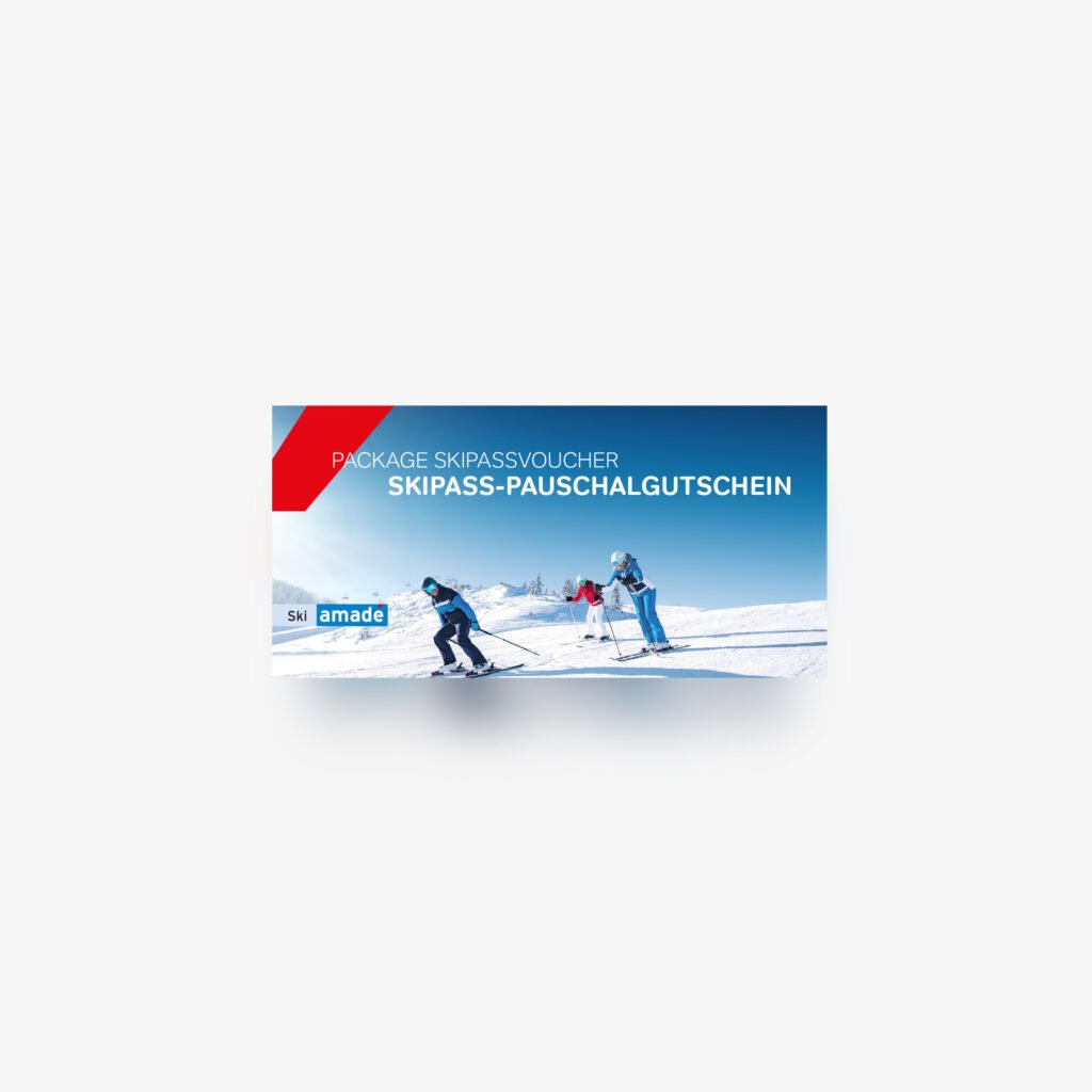 Druck Werbung Voucher von Ski amadé