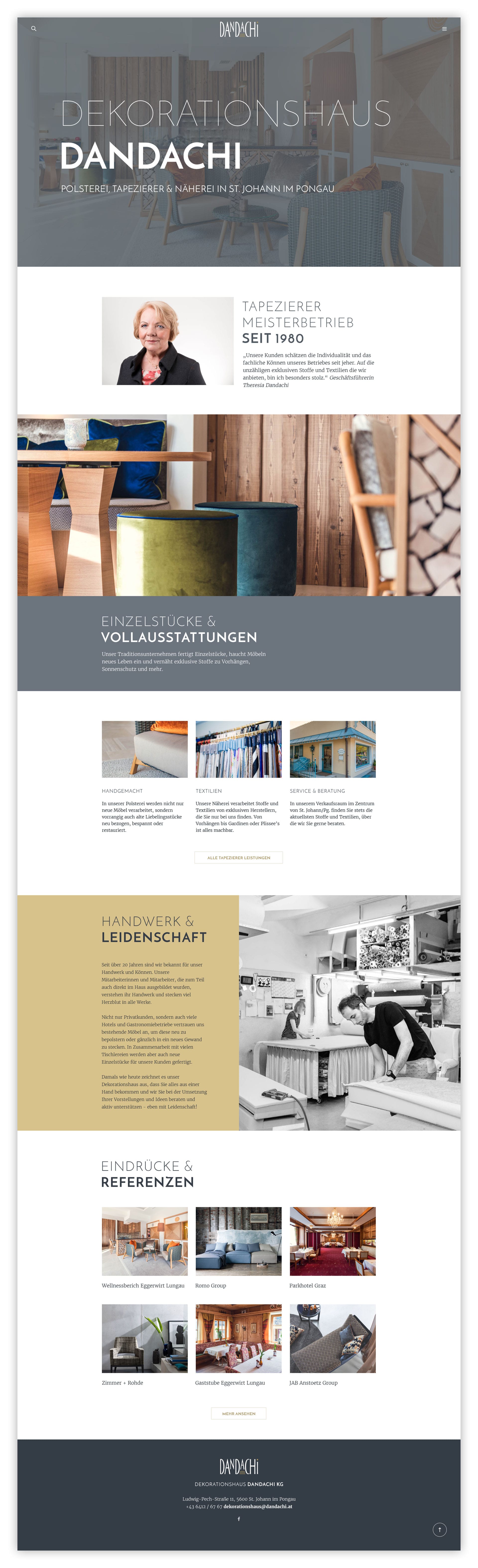 Website von Dandachi Dekorationshaus