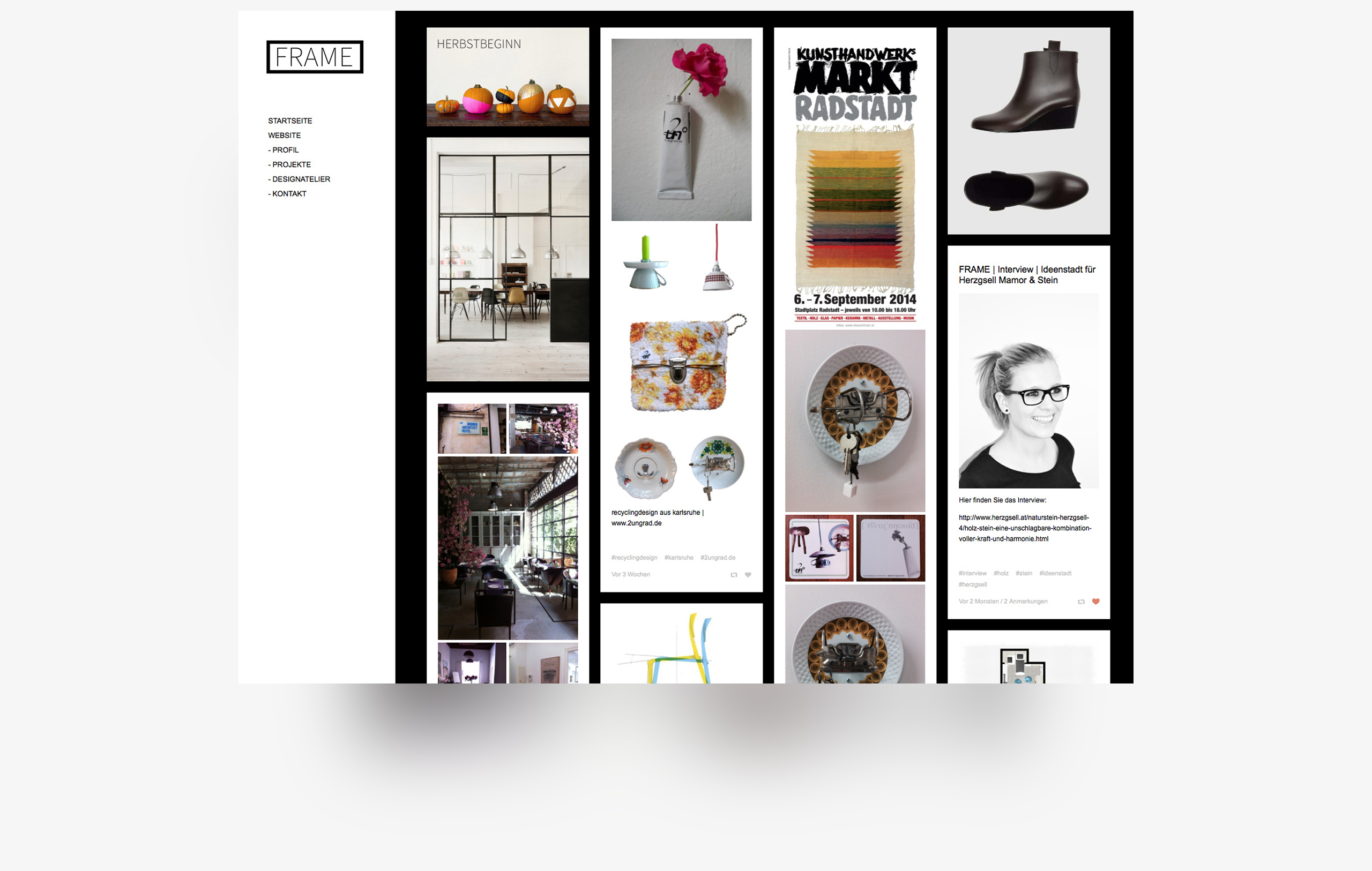 Website Blog von FRAME Innenarchitektur