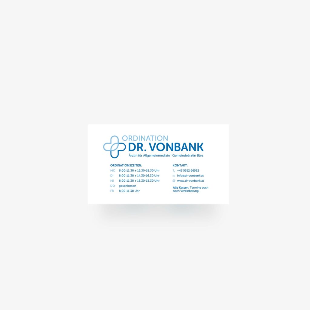 Schild von Dr. Diana Vonbank