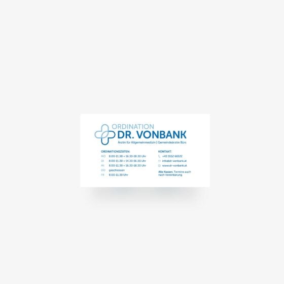 Schild von Dr. Diana Vonbank