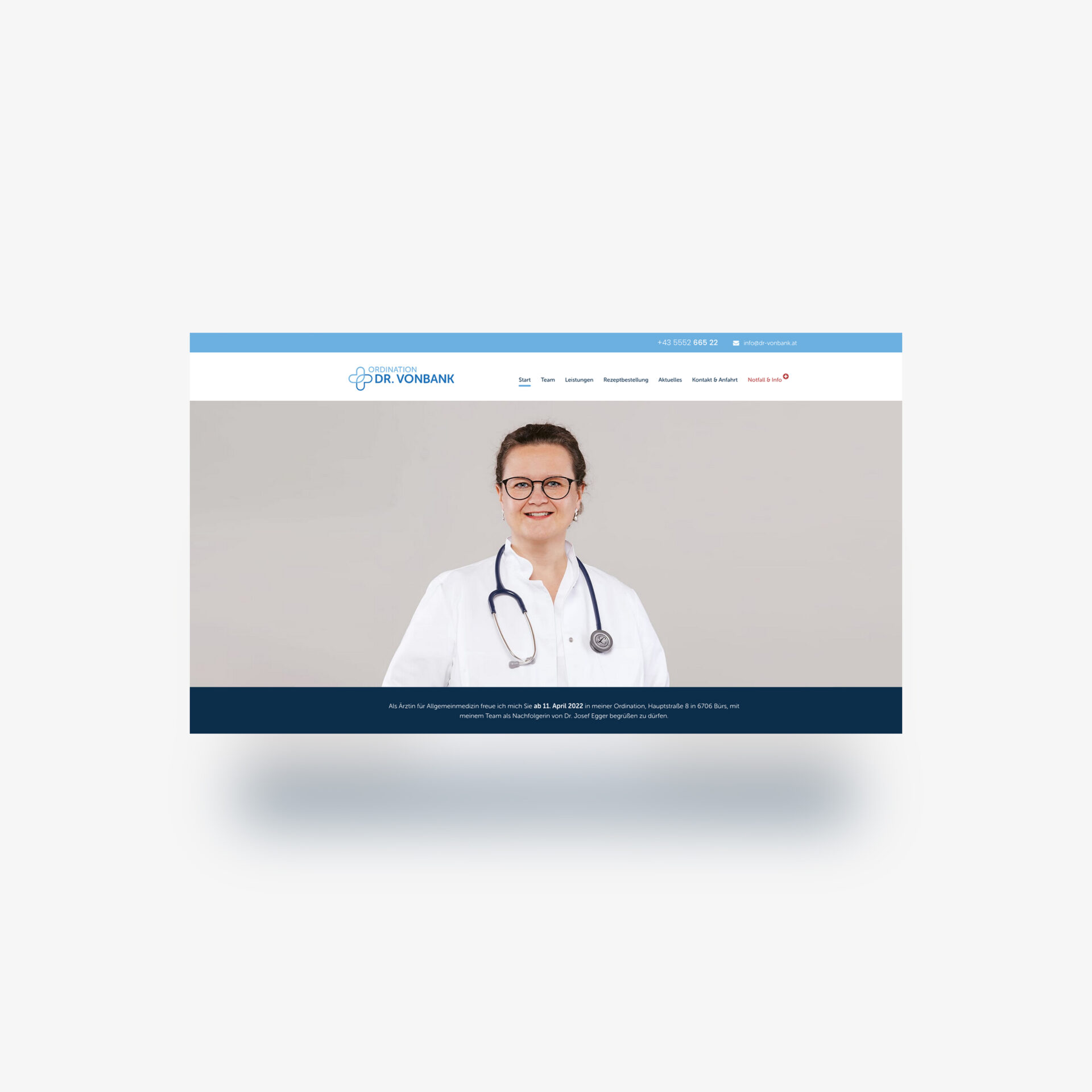 Website Viewport von Dr. Diana Vonbank